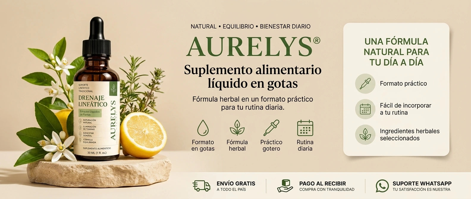 Aurelys: suplemento alimentario en gotas